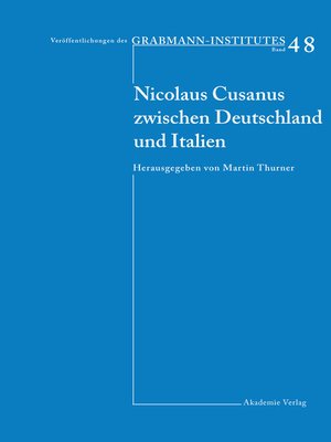 cover image of Nicolaus Cusanus zwischen Deutschland und Italien